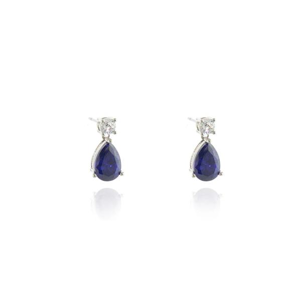Cachet London Sheri Silver Tanzanite Drop Earrings