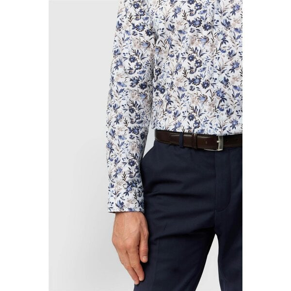 Alexandre Silver Alexandre Tailored Nivalis Blue Floral Printed Shirt