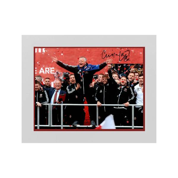 Chris Wilder Signed Sheffield United 16x12 Image Deluxe Mount