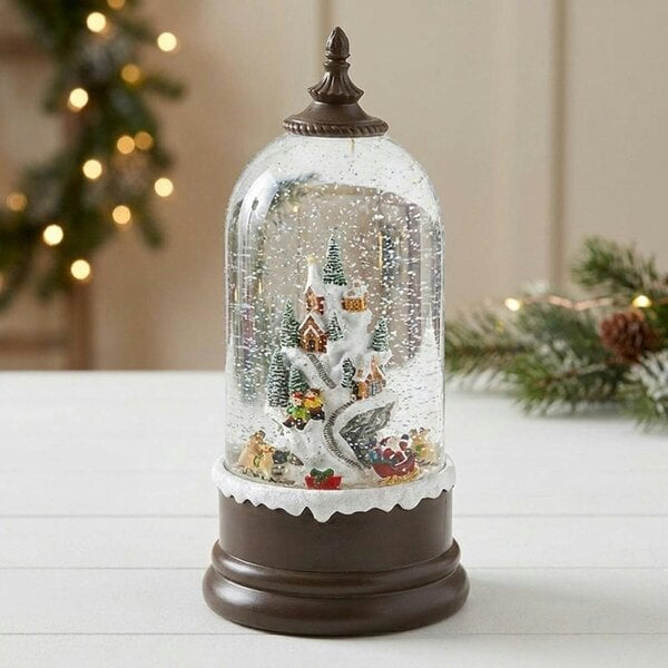 Garden Greatness Christmas Scene Tall Snowglobe