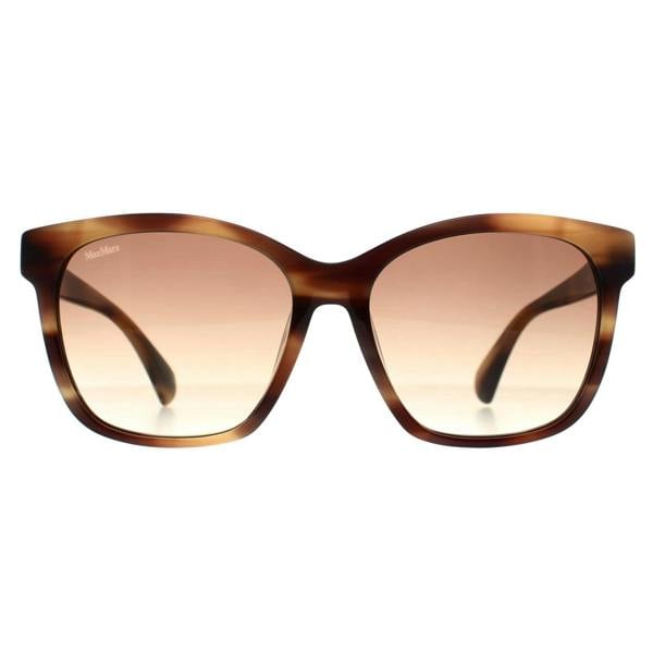 Max Mara Sunglasses MM0042 Logo9 48F Shiny Dark Brown Brown Gradient