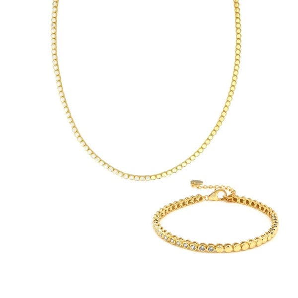 Say It With Luxe Half Tennis Set - Yellow Gold