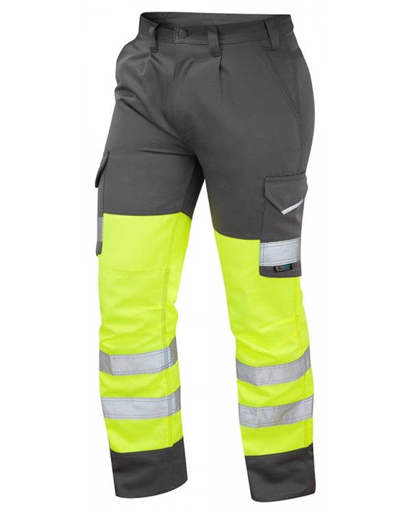 Bideford Yellow Dual Colour Cargo Trouser Leo Workwear