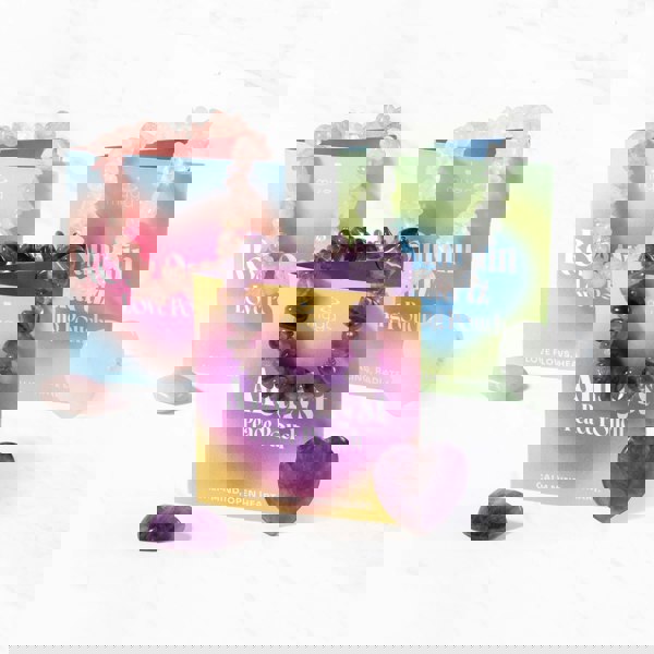 Myga Stone Pouch Collection: Set of 3 Sacred Treasures - Choice Of 3 Crystals