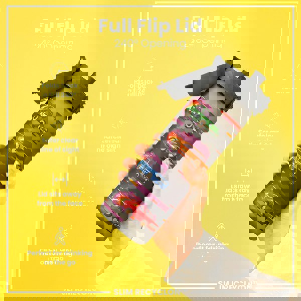 ION8 Leak Proof Slim Water Bottle, Recyclon, Sport Cars, 500ml (18oz)