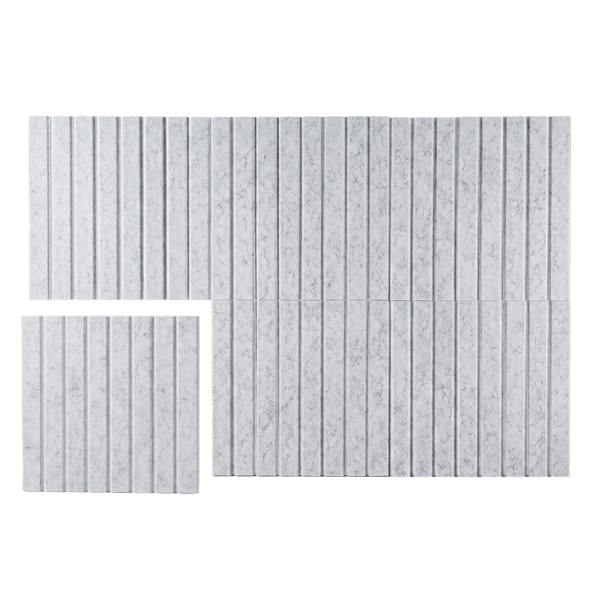 Levede Felt Notice Board 6 Pack Wall Tiles Pin Board Self Adhesive Grey 30x30cm