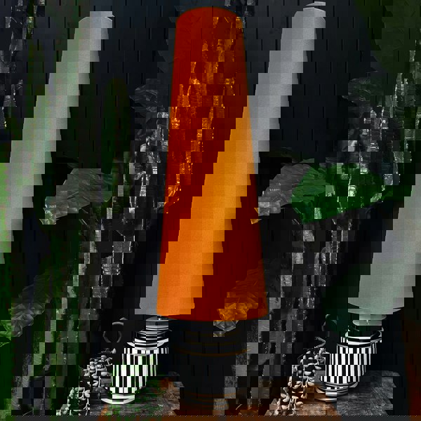 Love Frankie rust velvet oversized cone lampshade