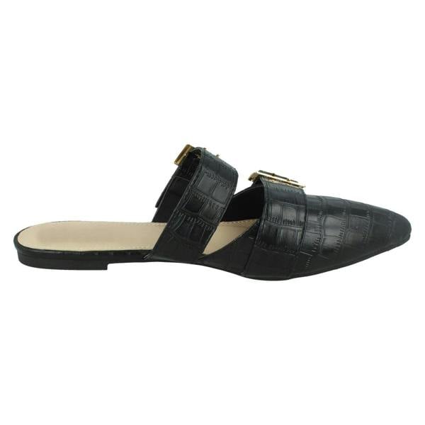 Spot On Ladies Spot On Croc Print Mules F80539