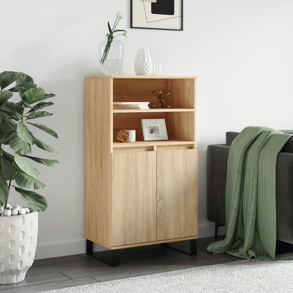 Berkfield Highboard Sonoma Oak 60x36x110 cm Engineered Wood