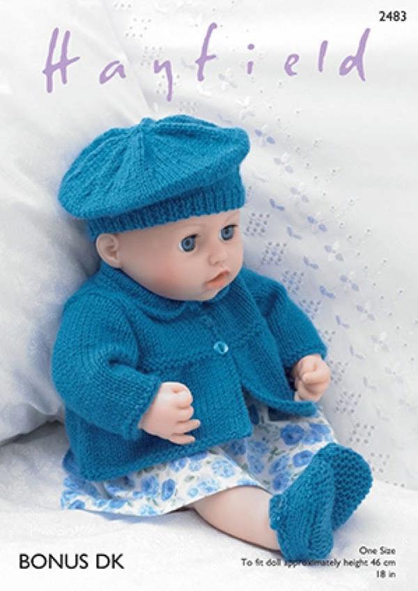 Hayfield Bonus DK Knitting Pattern 2483, Doll Clothes One Size - Intermediate