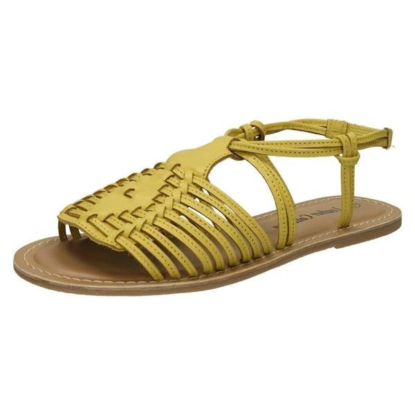 Leather Collection Ladies Leather Collection Flat Strappy Sandals F00159