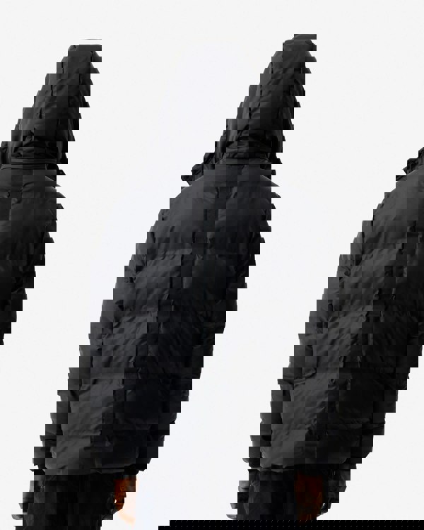 Hunter Wiley Mens PU Coated Puffer Jacket - Black