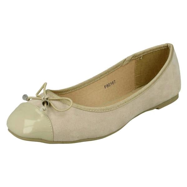 Spot On Ladies Spot On Bow Ballerina Shoes