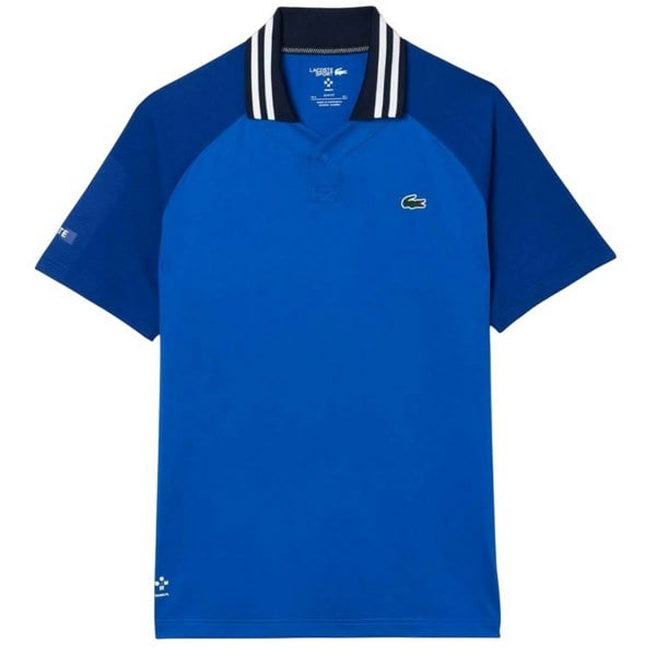 Lacoste Mens Daniil Medvedev Slim Tennis Polo Shirt - Blue