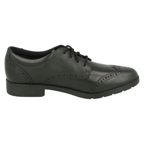 Clarks Girls Clarks Lace Up Brogue School Shoes Aubrie Craft Y
