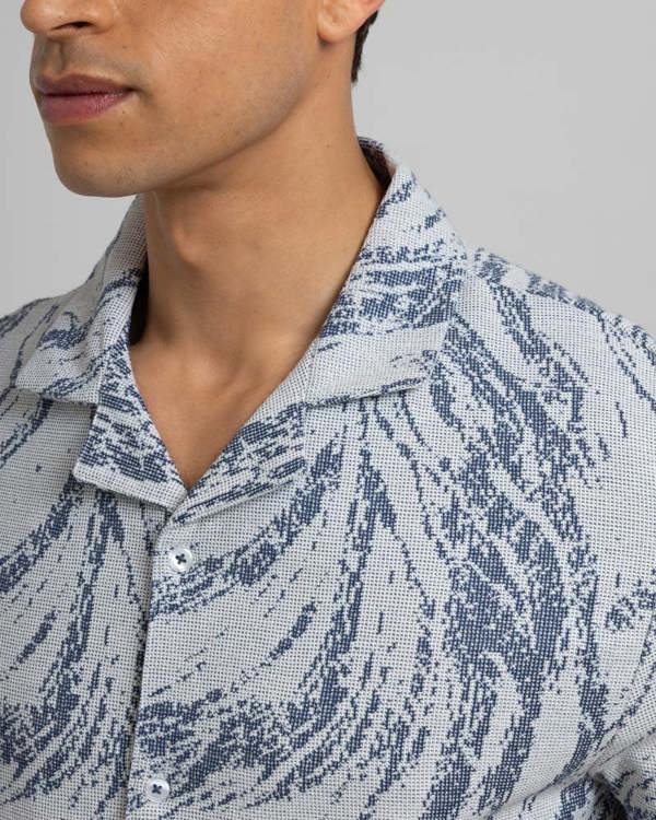 Steel & Jelly Pinner - Wave Effect Short Sleeve Shirt