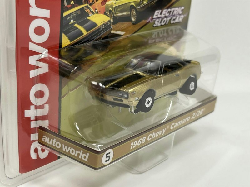 Auto World Slot Cars 1968 Chevy Camaro Z/28 Gold Thunderjet Ultra G HO Slot Car SC379-5