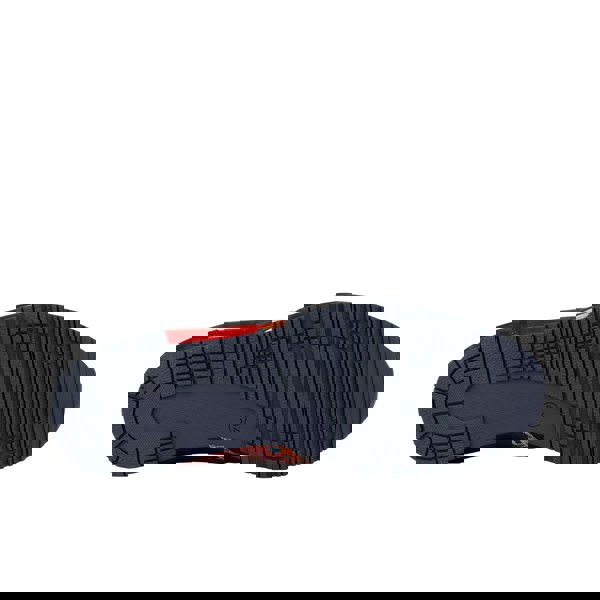 Embassy London San Francisco - Navy & Red Signature - Men's lace-up leather & suede trainer