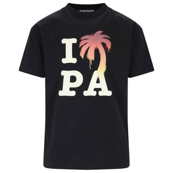 Palm Angels I Love PA Logo T-Shirt - Black