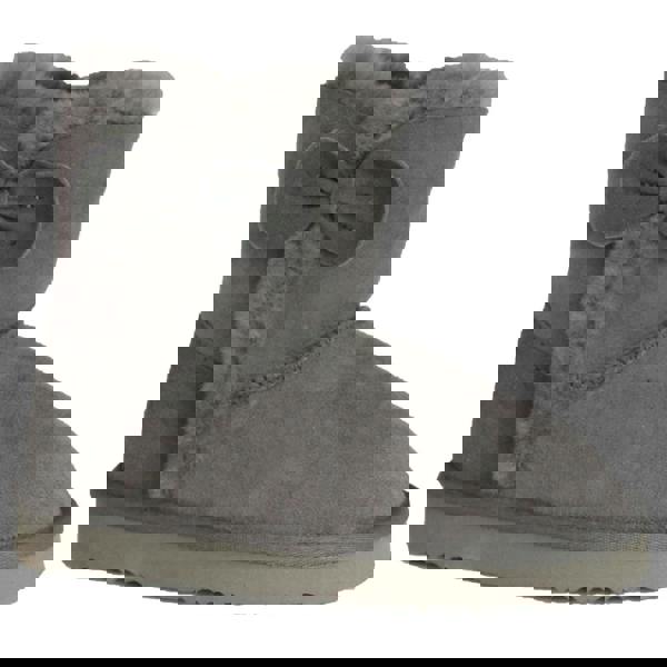 Eastern Counties Leather Kids Coco Bow Detail Sheepskin Boots - Grey