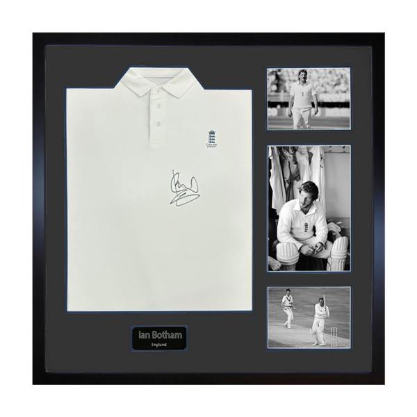 Ian Botham Signed England Shirt Elite Frame