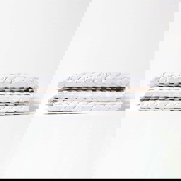 HOMESCAPES Cotton Deep Quilted Super King Size Mattress Topper