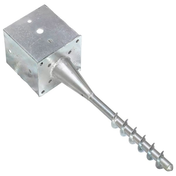 Berkfield Ground Spikes 6 pcs Silver 14x14x58 cm Galvanised Steel