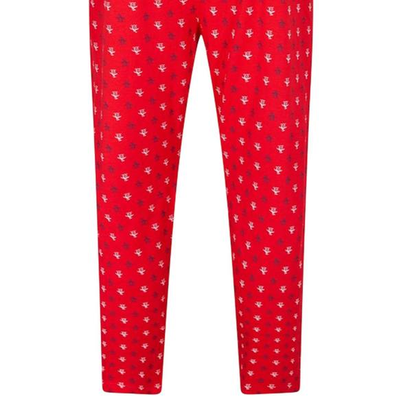 Original Penguin Mens Jersey All Over Logo Pyjama Bottoms - Red - 