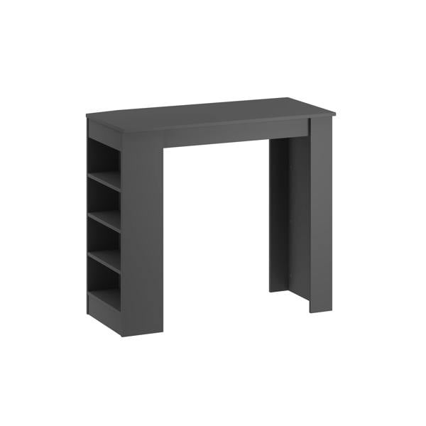 Decortie Swallow Modern Kitchen Bar Dining Table with 4-Tier Storage Shelves H 102cm