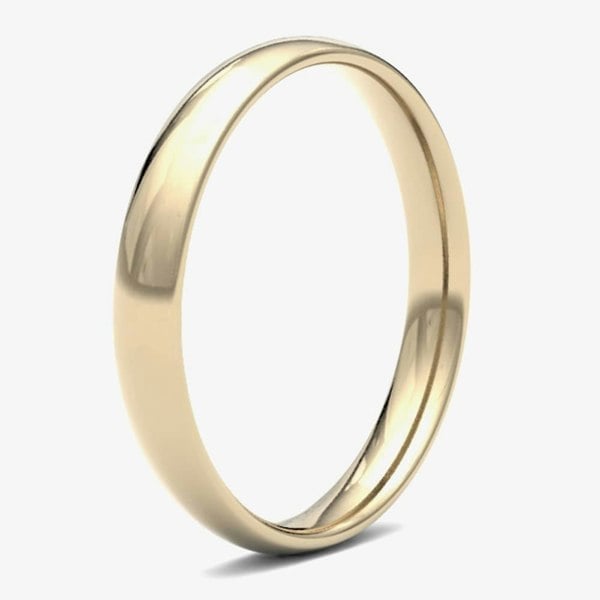 T. H. Baker 18ct Yellow Gold 3.0mm Light Court Wedding Ring 3LLC-18Y