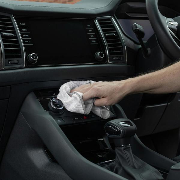 JVL Microfibre Cleaning Cloth - White / Grey