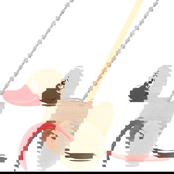 Goki 16.7 cm Push Along  Wooden Duck