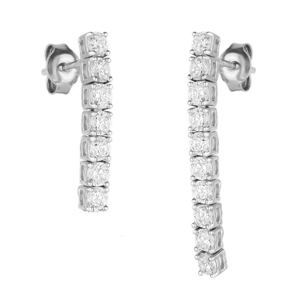 Spero London Sterling Silver Tennis Earring Long and Short - Single