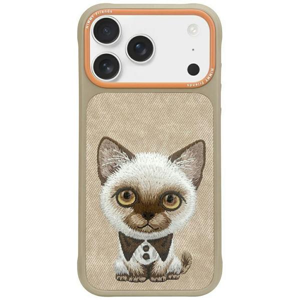 Nimmy Friends Nimmy Big Eye Cute Pet Siamese Cat Case with MagSafe for iPhone 17 Pro Max 6.9" Brown Orange - N-XDY-IP17-PRO-MAX-026