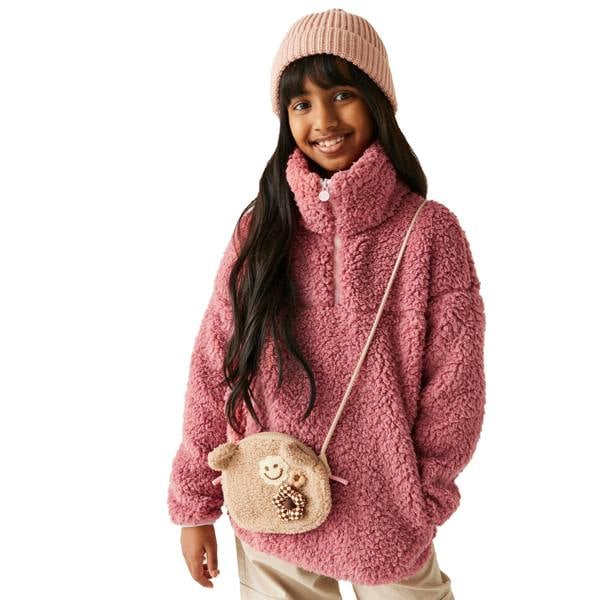 Regatta Childrens/Kids Kaliza Half Zip Fleece Top - Dusty Rose - 