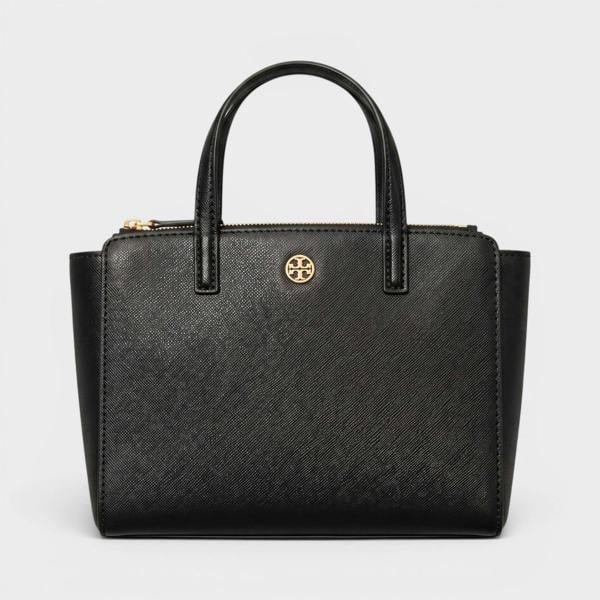 Tory Burch Mini Top Zip Tote Black