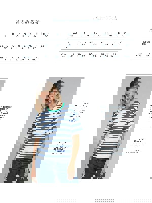 Kite Womens Organic Oxbridge Jersey T-Shirt Navy Stripe