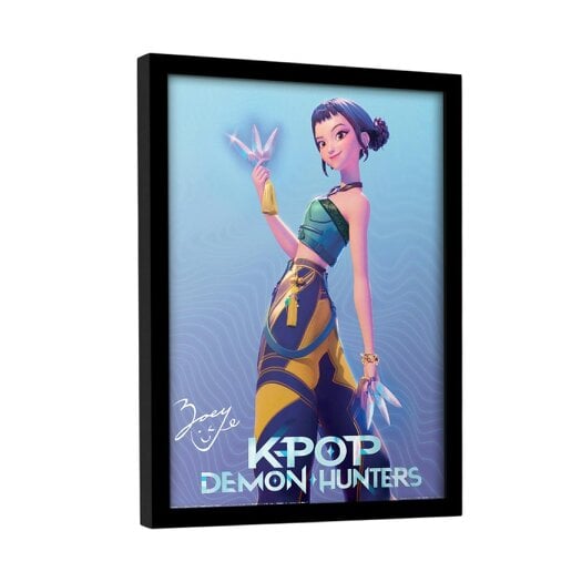 K-Pop Demon Hunters Zoey Framed Poster - Multicoloured