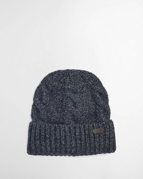 Barbour Jesmond Beanie & Scarf Gift Set - Navy Blue