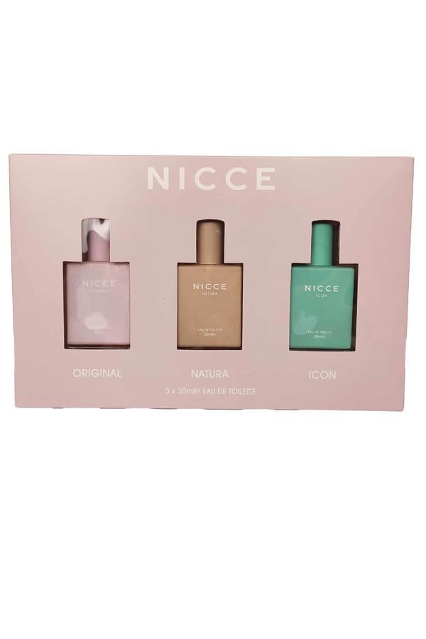 Nicce for Women Gift Set Eau de Toilette Set (Original, Natura and Icon Nicce) 3 x 30ml 