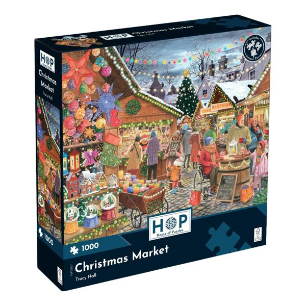 The House of Puzzles Christmas Market 1000 Piece Jigsaw Puzzle