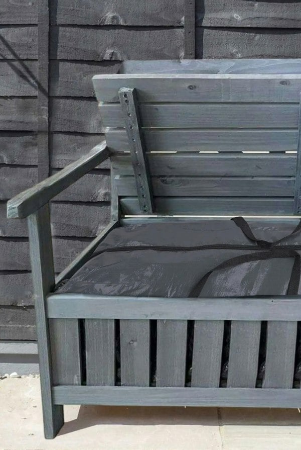 Groundlevel Wooden Garden Storage Bench
