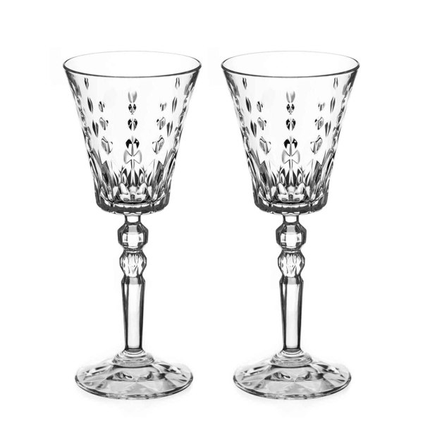 Diamante Marbella Crystal White Wine Glasses - Set of 2