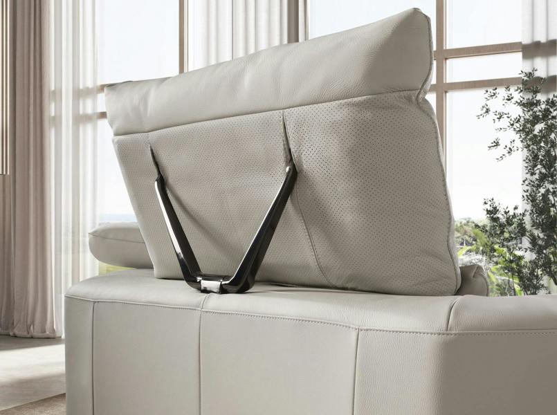 Angel Cerdá Corner sofa in light grey leather 6243/6244