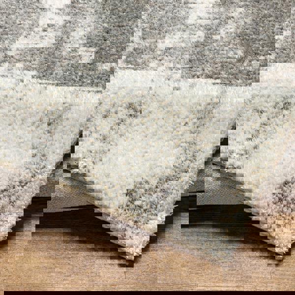 Livabliss Cloudy Shag-Modern Ivory Grey Soft Plush Pile Rug