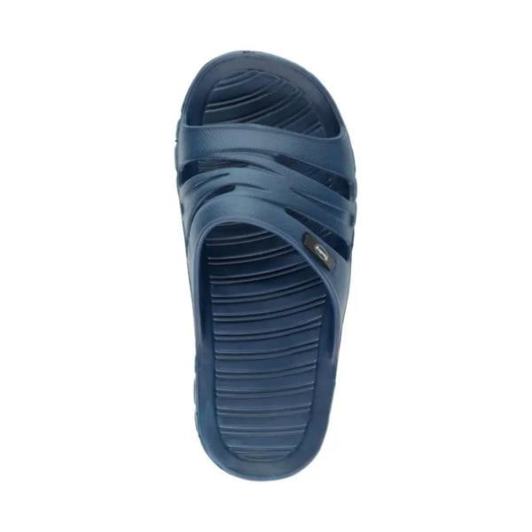Navy Fashy Seafield pool slipper with textured strap and rubber sole
