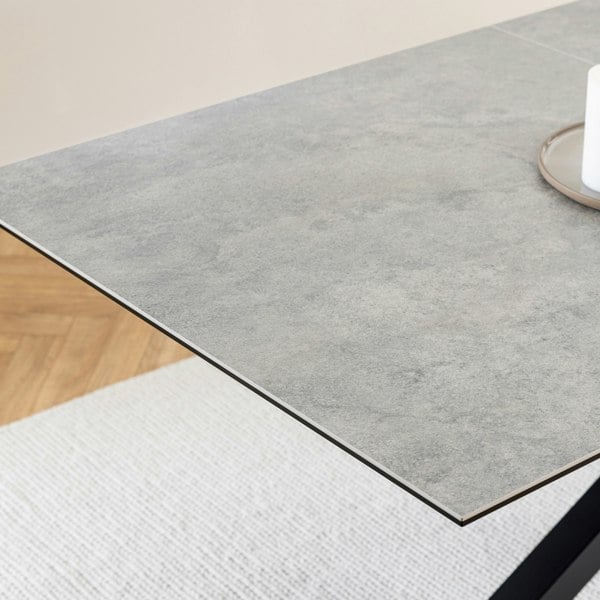 Furniture To Go Heaven Extendable Dining Table with Ceramic Grey Top 200cm
