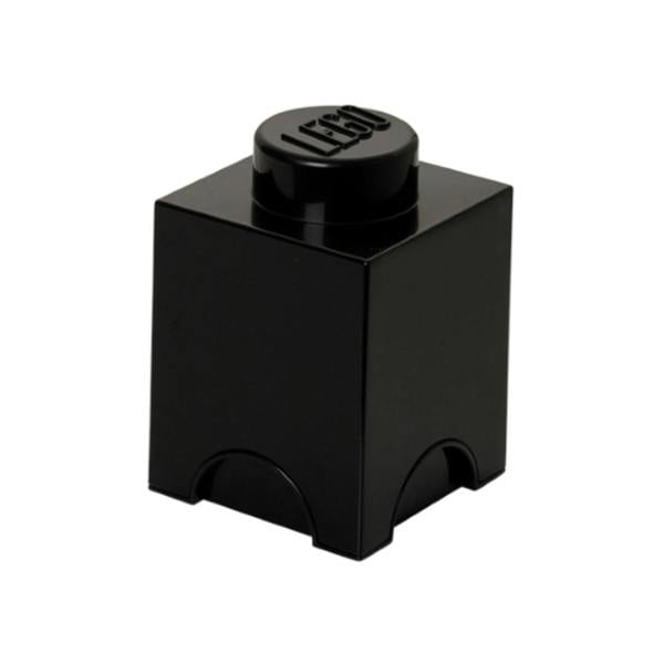 LEGO Round 1-Stud 1.2L Stackable Storage Brick Black