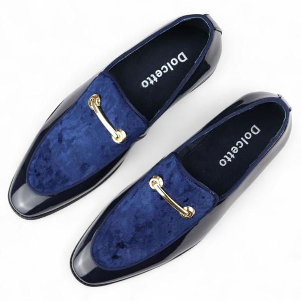 Dolcetto Men’s Smart Loafers Leather Lined Velvet Slip-On Shoes