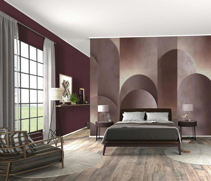 Silent Arches  - Digital wallpaper in taupe